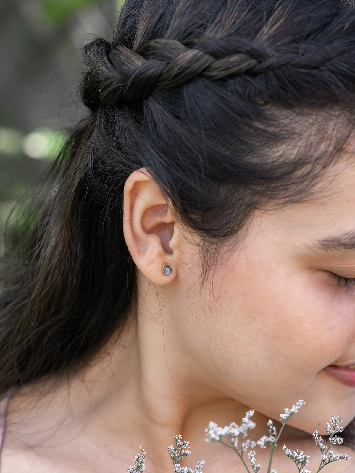 Yogo Sapphire Earrings in Ethical Gold - Gardens of the Sun | Ethical Jewelry