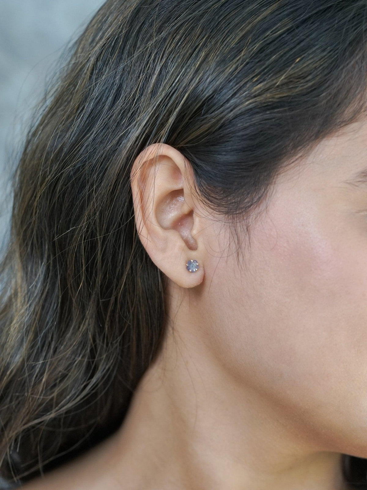 Yogo Sapphire Flower Earrings in Ethical Gold - Gardens of the Sun | Ethical Jewelry