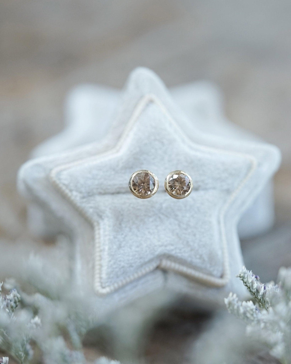 Zircon Earrings in Ethical Gold - Gardens of the Sun | Ethical Jewelry