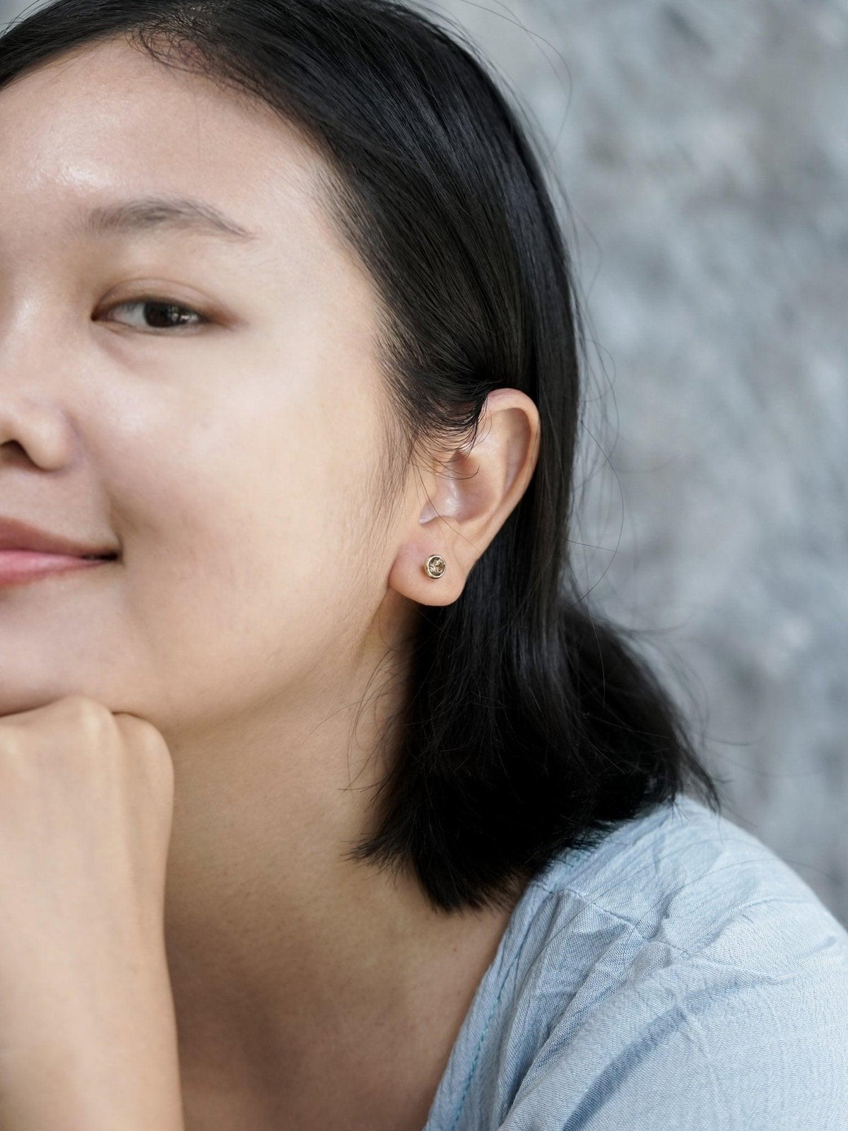 Zircon Earrings in Ethical Gold - Gardens of the Sun | Ethical Jewelry