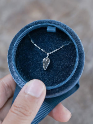 Zircon Leaf Necklace - Gardens of the Sun | Ethical Jewelry